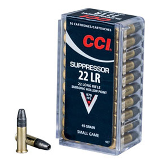 CCI 22LR SUPPRESSOR 45GR HP 50/100 - Sale